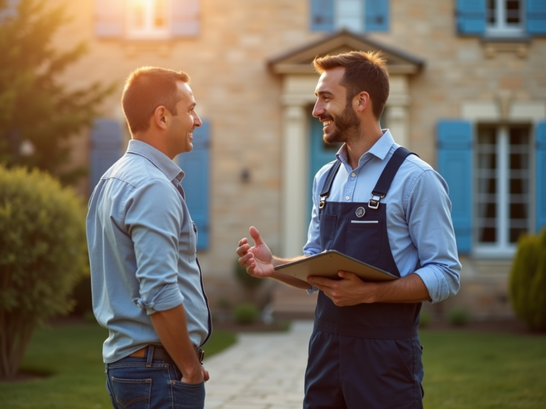 golden-hour-homeowner-plumber-conversation